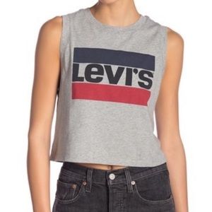 Levi’s Graphic Logo Crop Tank Tee - Large